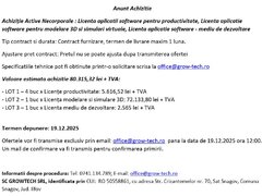 Anunt procedura achizitie licente software